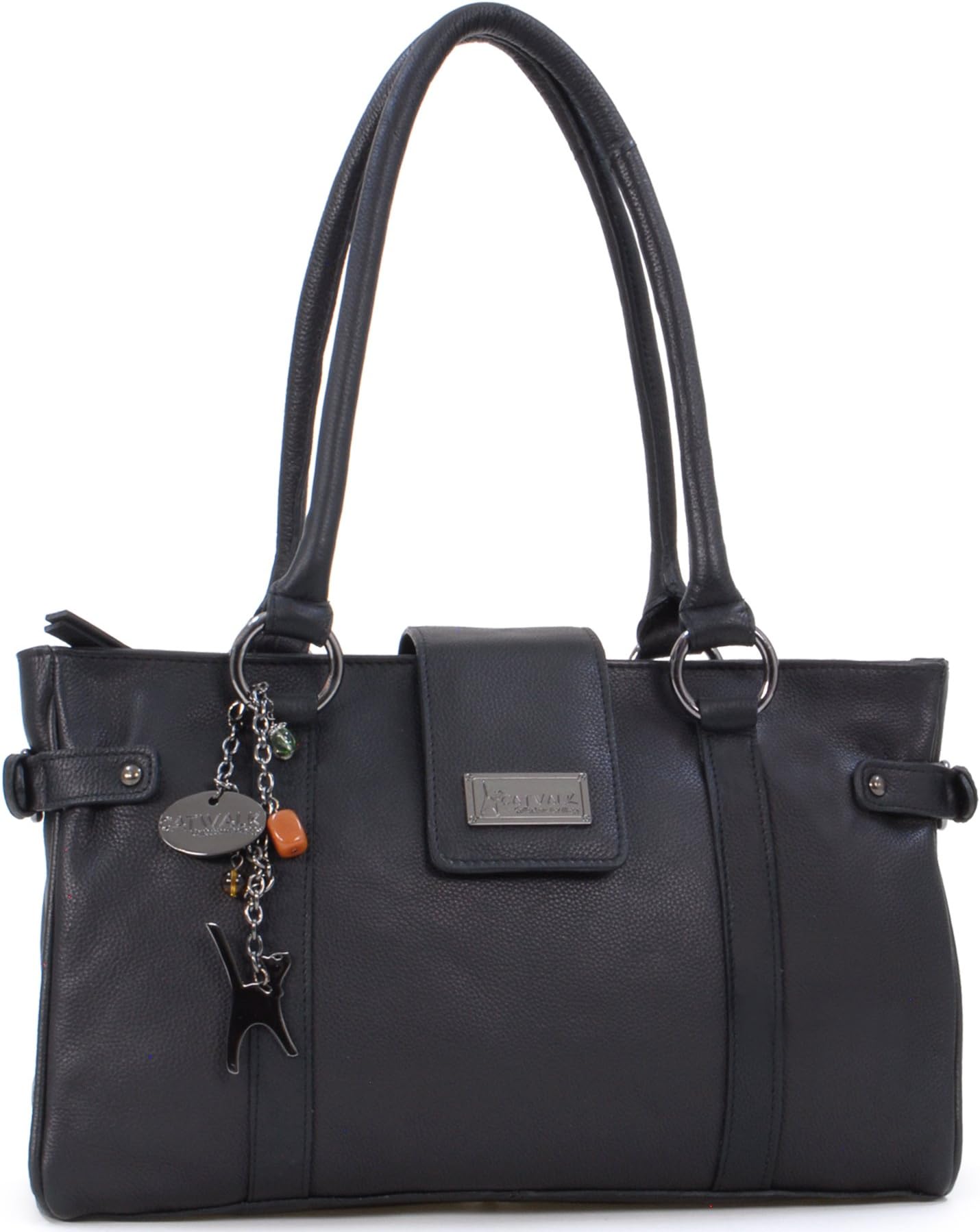 Women's Leather Top Handle/Shoulder Bag - MARTINA