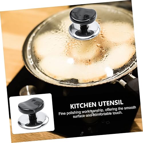Miniatura 4 de SOLUSTRE Tapa de olla, 2 unidades, mango de tapa, tapa de cacerola, perilla de agarre para olla, perilla de repuesto para salsa, tapas universales