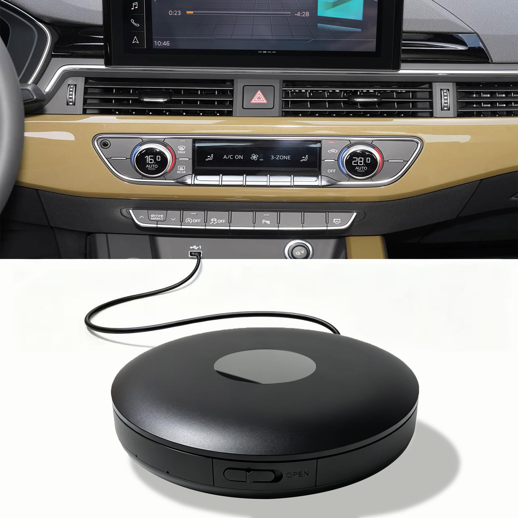 Portable CD Player for Car USB Connection and Bluetooth TX, External Car CD Player Plug and Play Lossless Sound Quality-picture-13