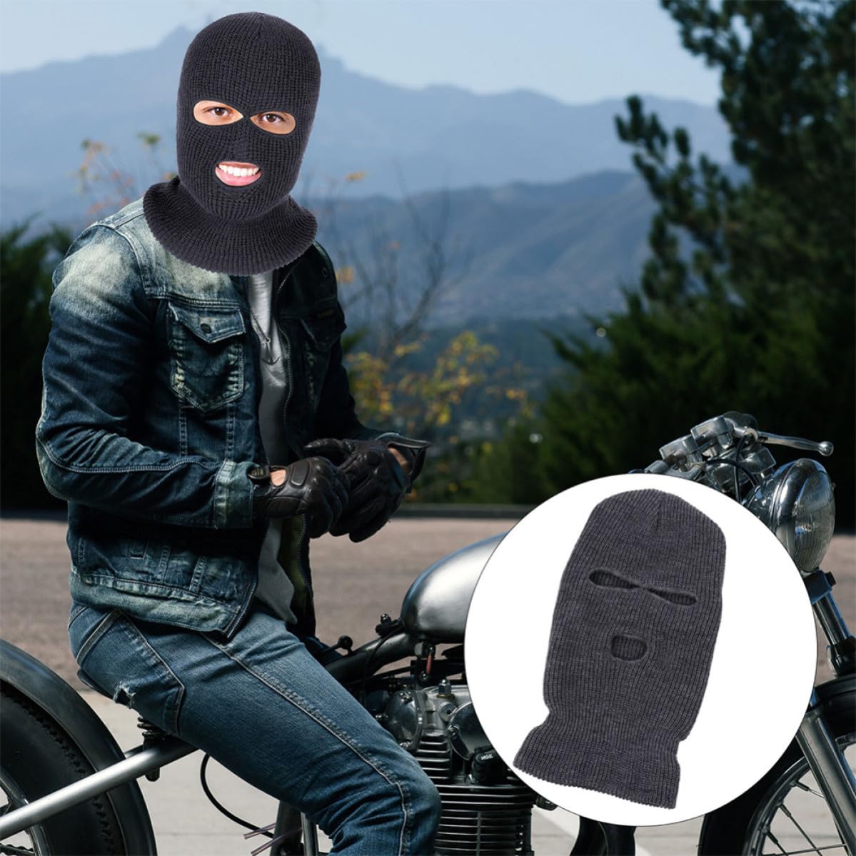 STOBAZA 8 Pezzi Passamontagna Invernale a Maglia, Antivento, Caldo, per