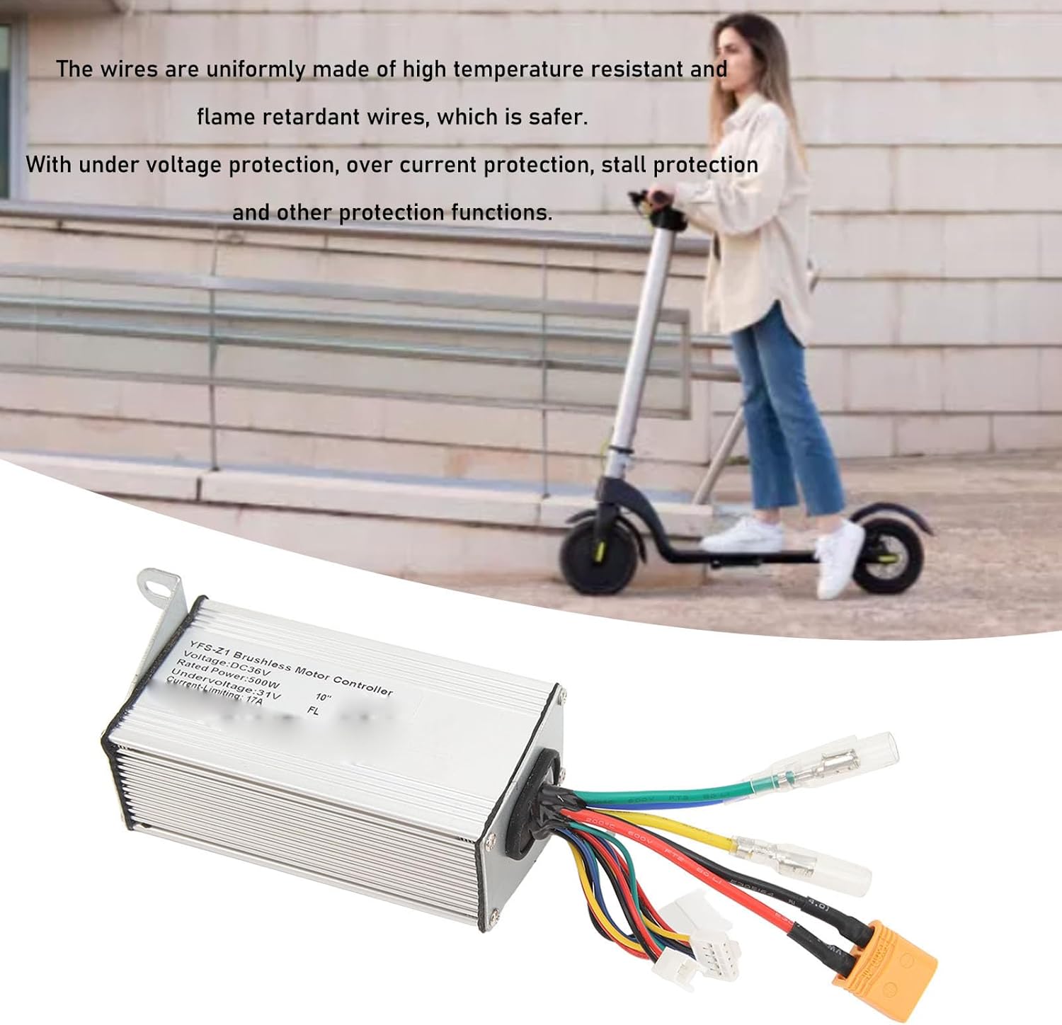 Motor Speed Controller, 36v 500w Electrical Scooter E Bike Bicycle Tricycle Brush Motor Control Box, Electric Bicycle Controller, Good Heat Dissipation Sensitive Control Safe