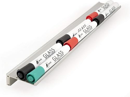 Audio-Visual Direct Bandeja magnética para marcadores, color plateado