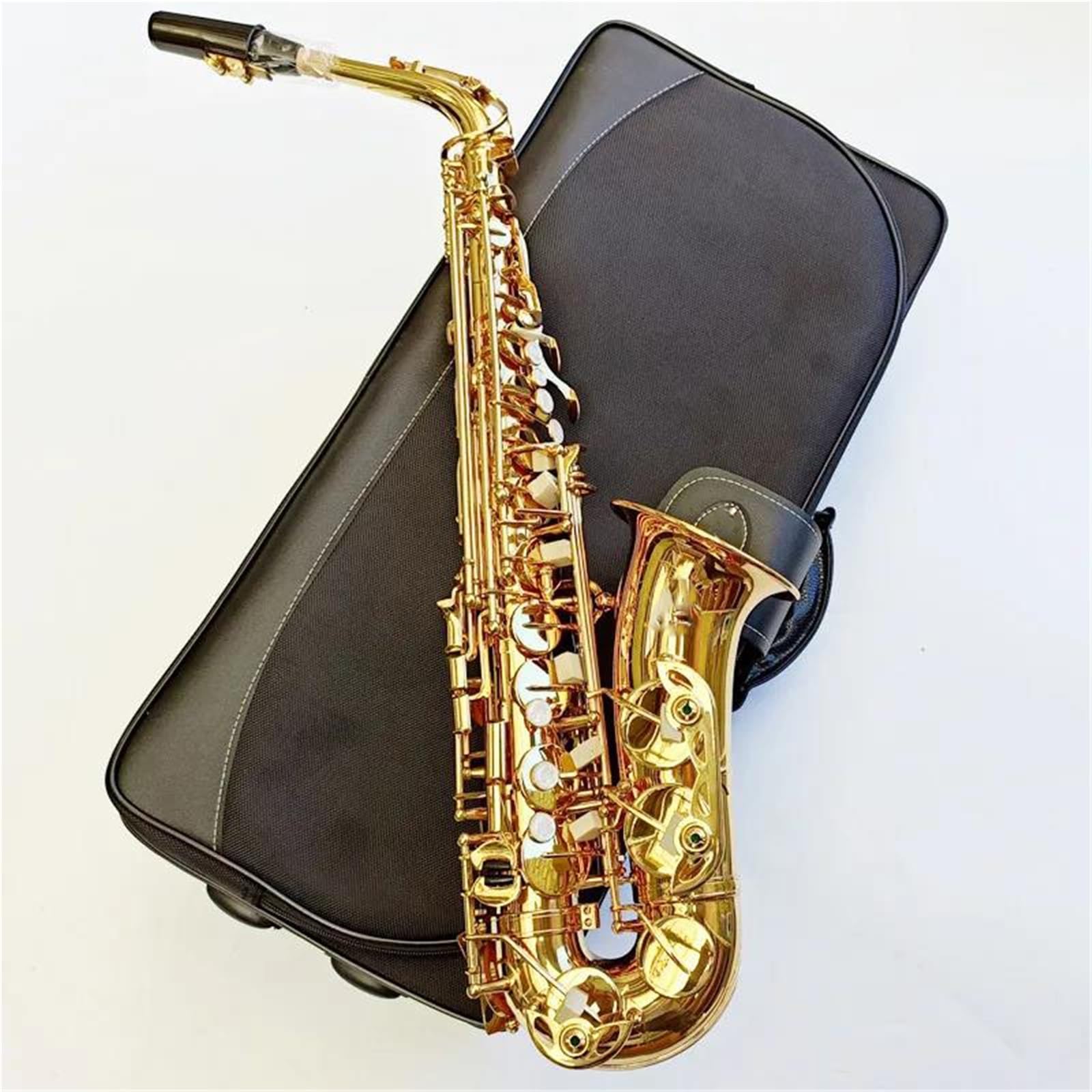 Sassofono Ancia Per Sassofono Contralto Professionale E Fall Con Bocchino In Oro E Testa In Ottone