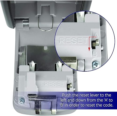 Miniatura 7 de Caja de seguridad grande para llaves con combinación reiniciable  Caja de seguridad resistente para llaves al aire libre  Caja de seguridad portátil