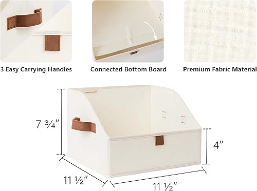 Miniatura 2 de StorageWorks Contenedores organizadores de armario, caja de almacenamiento trapezoidal, cestas de almacenamiento de tela para estantes, pequeños,