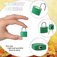 Vista 3 de Photect Suitcase Locks with Keys Metal Padlocks Multicolor Small Luggage Keyed Padlock for School Gym Classroom Home Schoolbag Backpack Matching