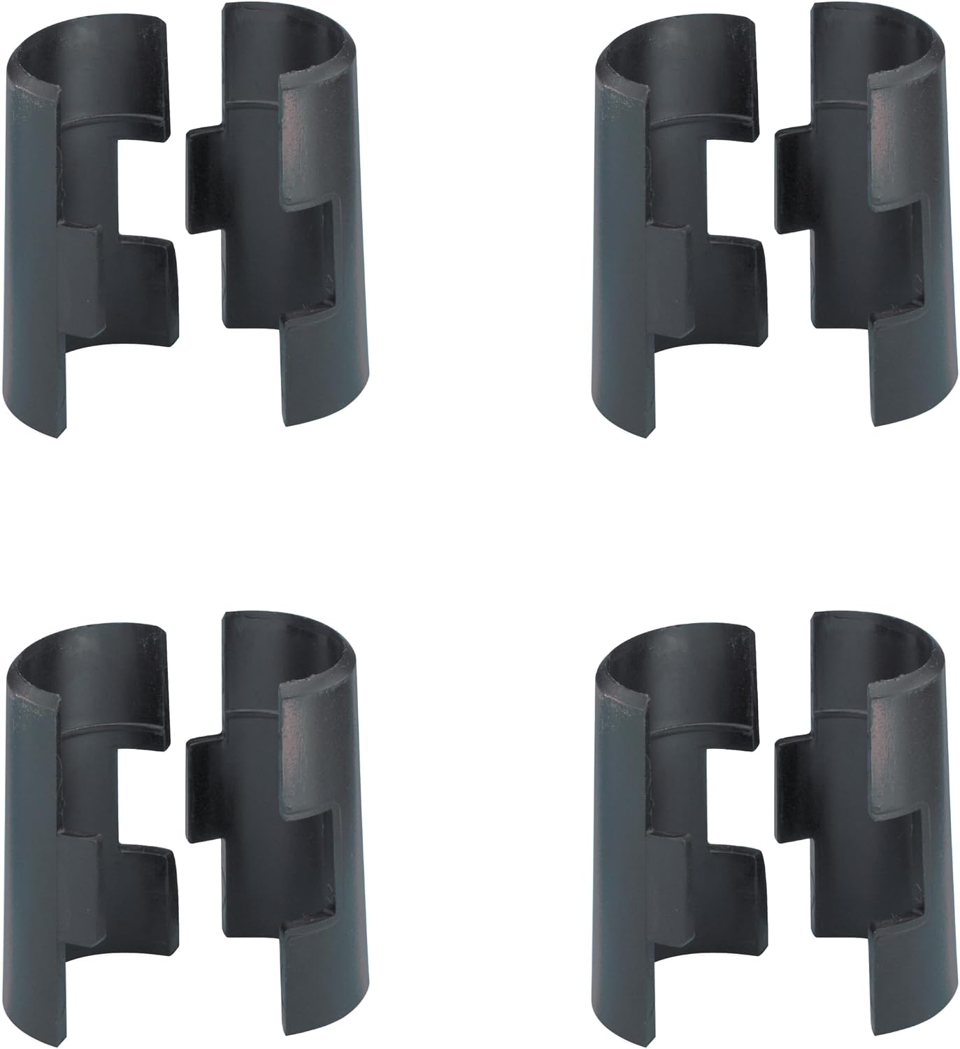 METRO 9985 Replacement Plastic Split Sleeves for Super Erecta Industrial Wire Shelving, Black, Pack of 4
