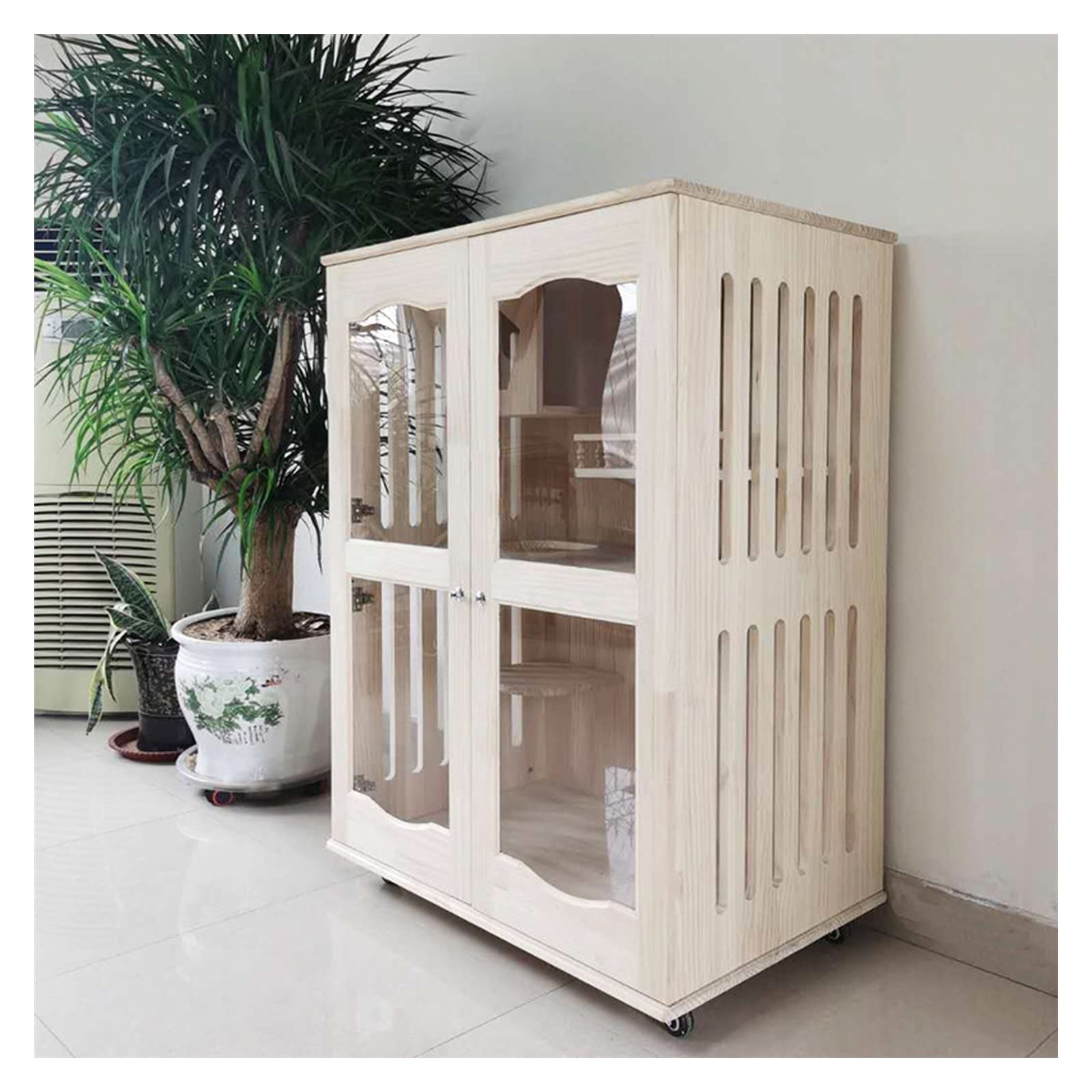Casa para Gatos Jaula para Gatos Villa casa Villa para Gatos Sala de partos Marco de Escalada para Gatos Juguete para Gatos casa para Gatos Arena para Gatos Condominio para Gatos Catio (Onecolor 4)