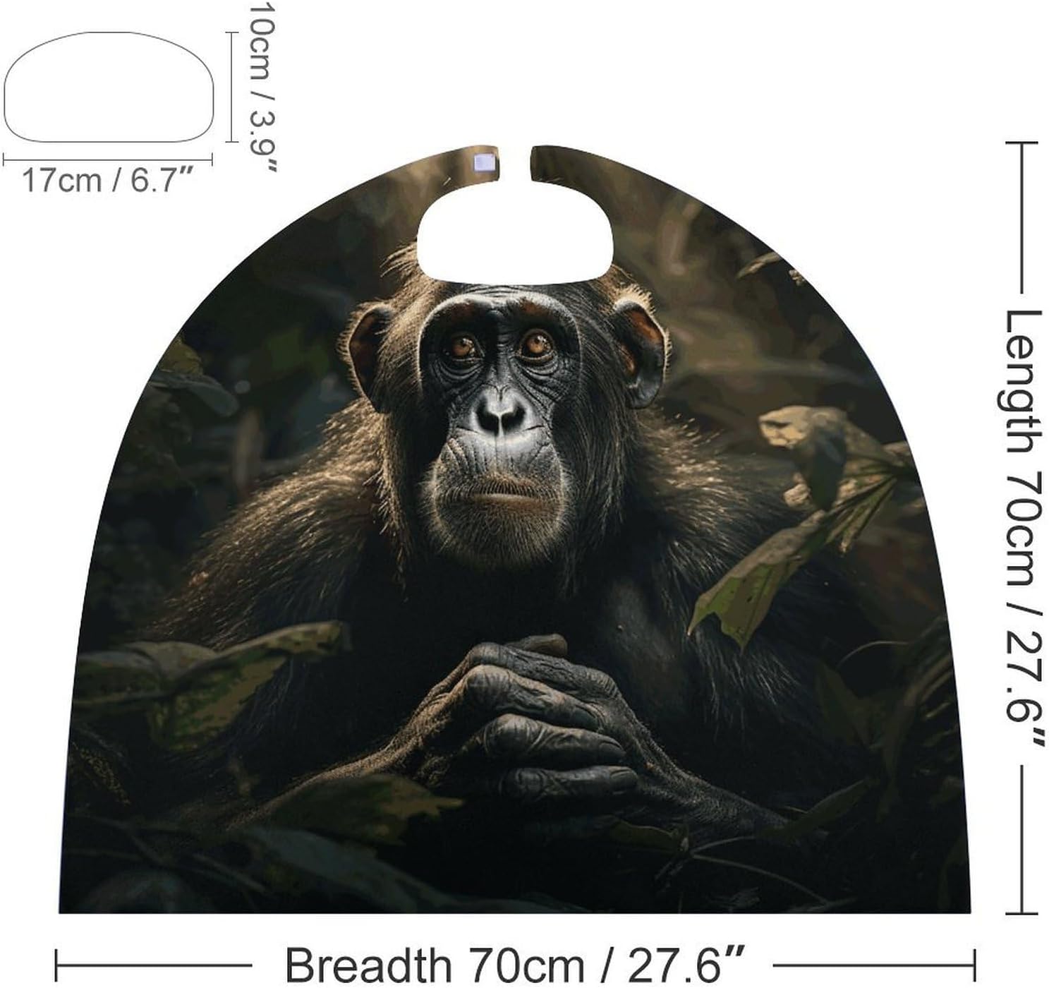 Renaissance Cape Halloween Costume for Men Women Monkey in Jungle Vintage Capelet for Cosplay Parties Monkey in Jungle