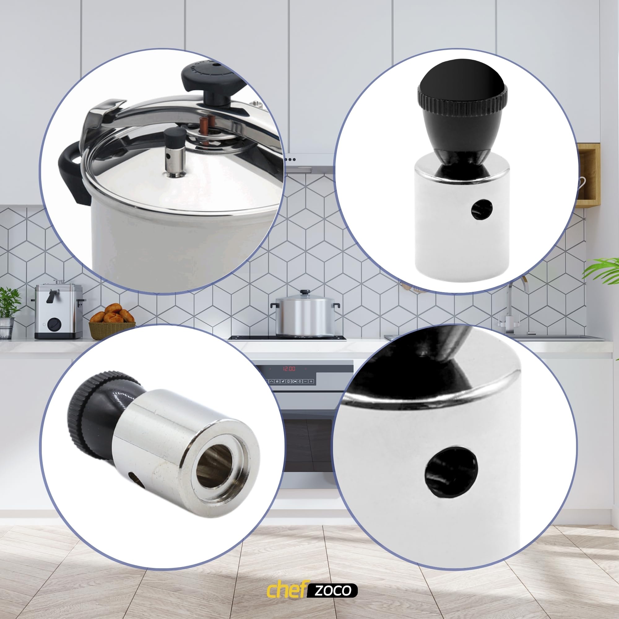 Válvula para Olla Express Magefesa, Válvula de Seguridad para Olla a presión, Válvula de liberación de presión, Pitorro de presión, Compatible con ollas Express Magefesa - imagen 6