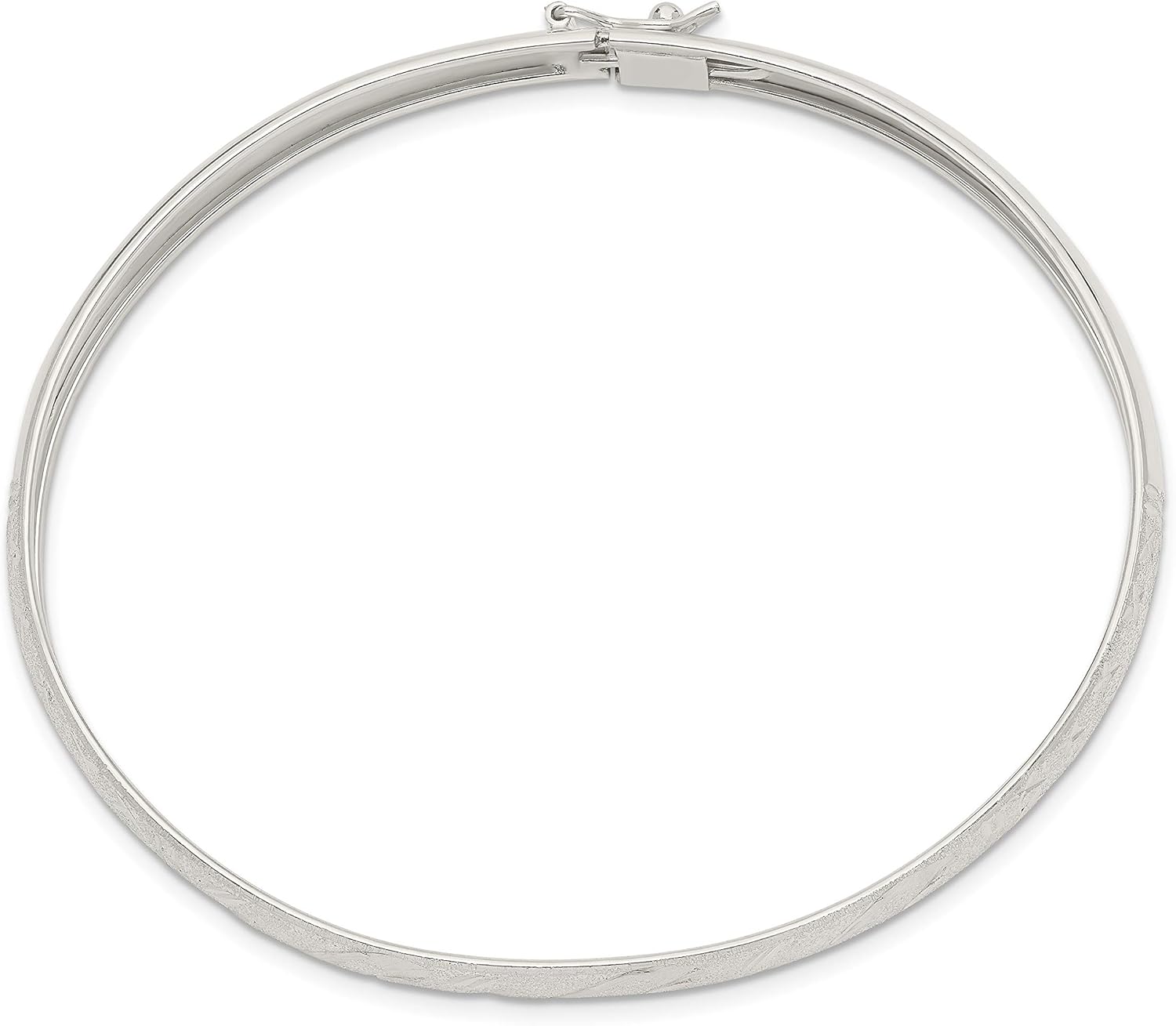 IceCarats 925 Sterling Silver 6.5mm Flexible Bangle Bracelet