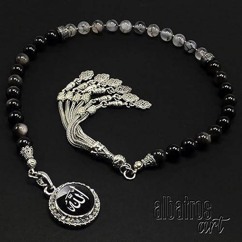 Miniatura 7 de ALBATROSART -Colección de cuentas oscilantes- Cuentas de oración-Tesbih-Tasbih-Tasbeeh-Misbaha-Masbaha-Subha-Sebha-Sibha-Rosario (Modelo 8 - Piedra