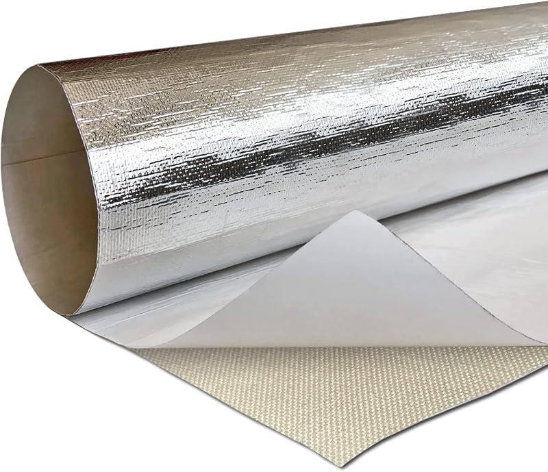 Barreira térmica adesiva aluminizada Electriduct para escapamento e mangueiras – 3 folhas de 30,48 x 60,96 cm