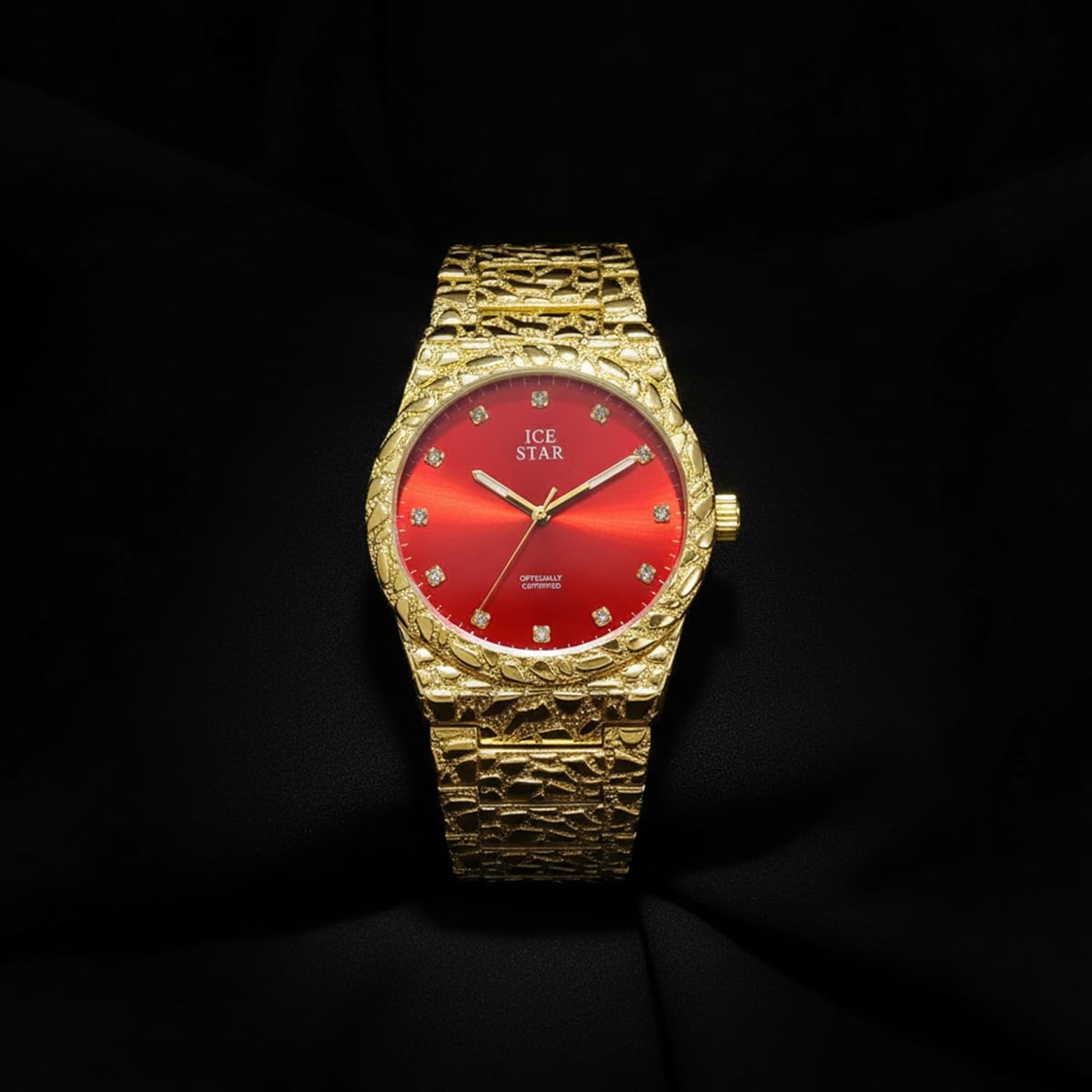 Techno Pave Men's 45mm Nugget Watch with Diamond Accent Dial