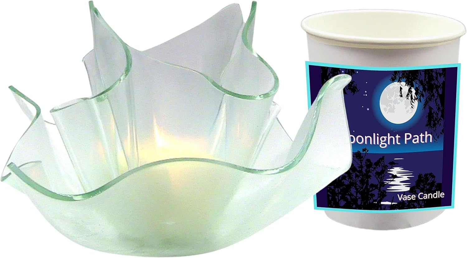 Moonlight Path Vase Candle - Blend of Summer Flowers. (Clear Set)