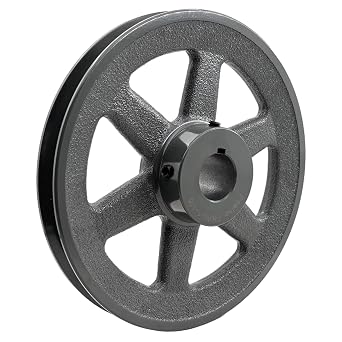 BK80-1 1/8 v Belt Pulley 1 1/8 inch bore 7.75" OD,V-Belt Sheave Cast Iron for A AX B BX 4L 5L V-Belts,BK80118 Pulley