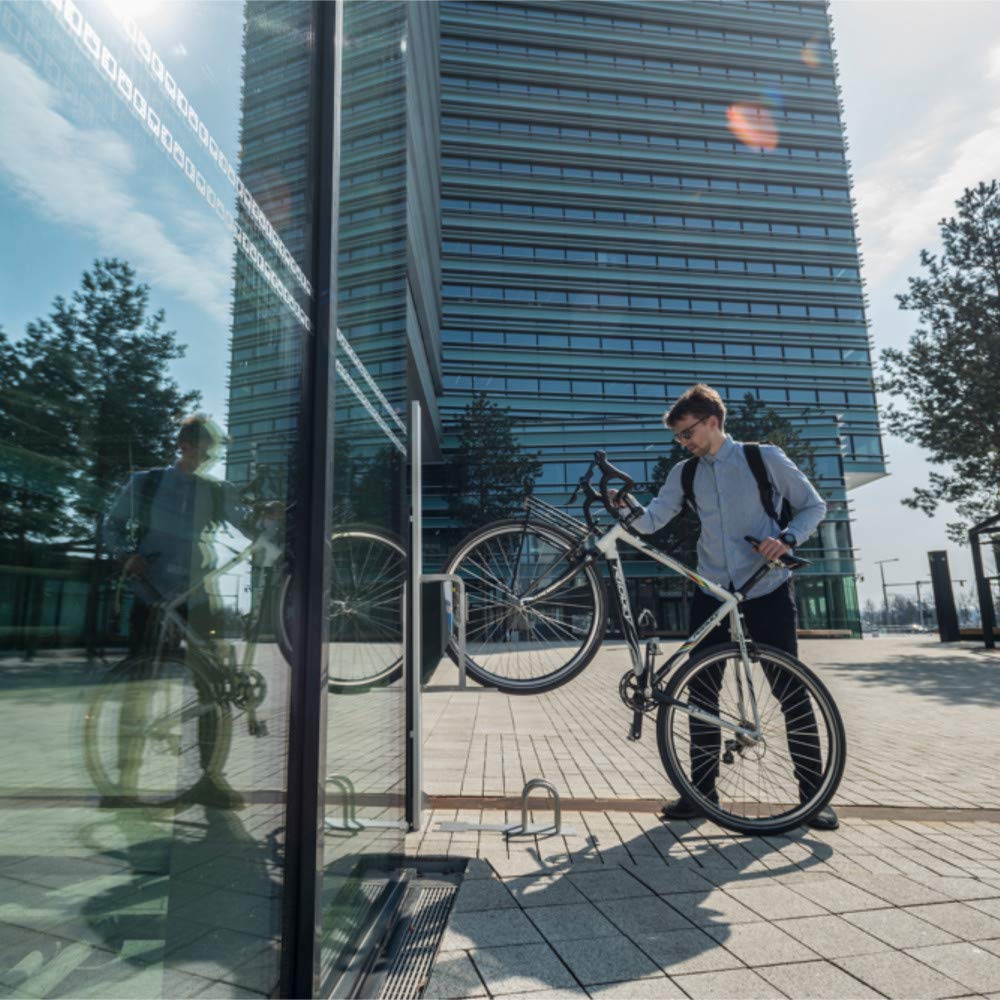 Parkis Fahrradständer Lift automatisch bis 40% Platz ersparend Fahrrad parken (Angle Extension) Baumarkt