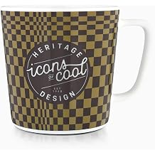 Porsche Heritage Icons of Cool Collector's Cup, Gold and Black Checkered Pattern, 500ml Porcelain Mug with Pascha Design, Limited Edition no. 9