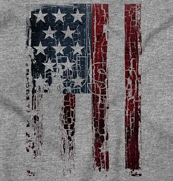 Classic Teaze American Flag Vertical Star Antique Hoodie Sweatshirt Women Men