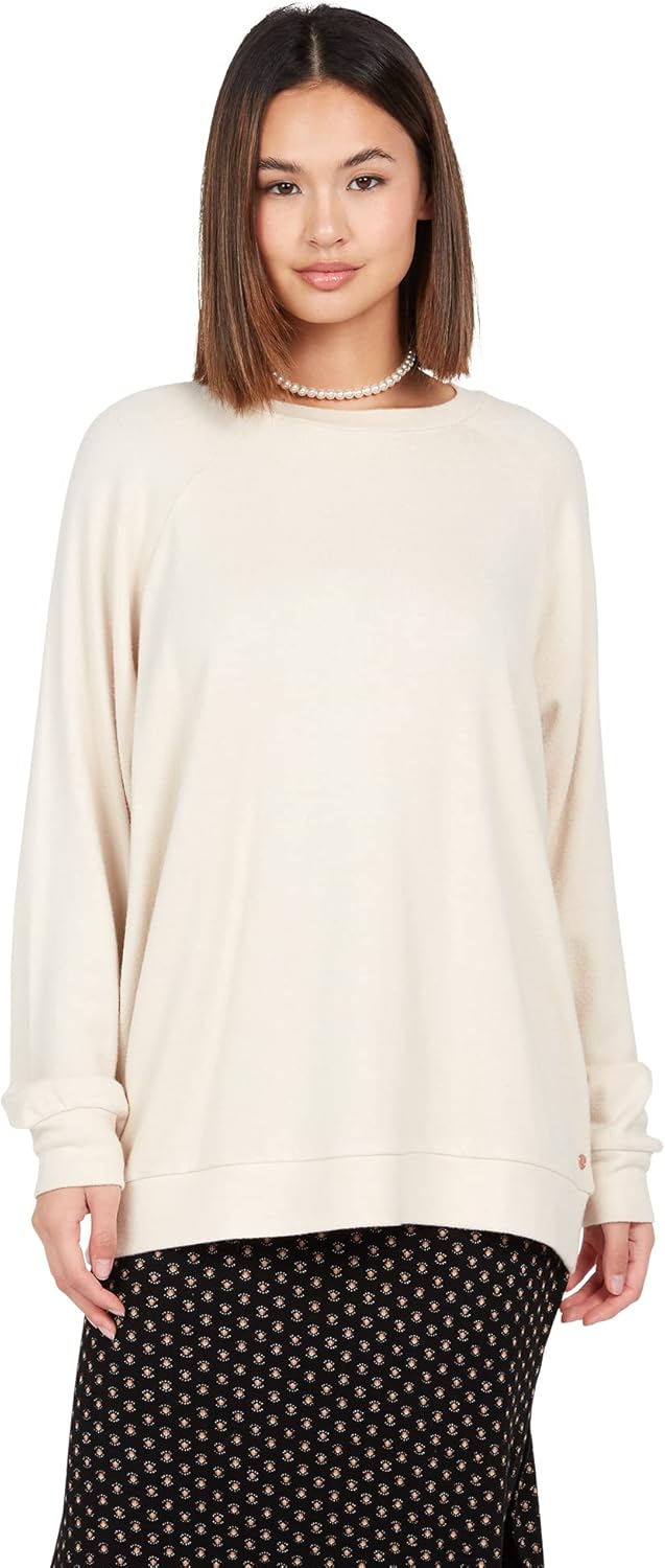 Volcom Women's Lived In Lounge Crew Neck Fleece Sweatshirt