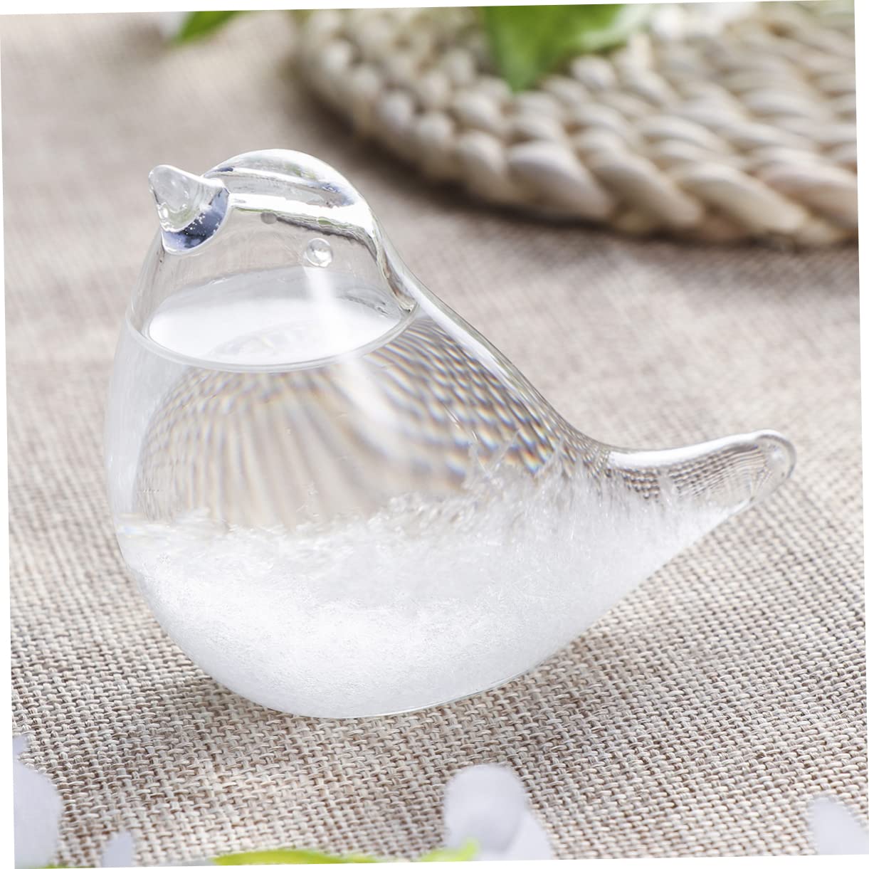 HOMSFOU 2st Glas Für Tischplatte Geschenk Schreibtischaufsatz Barometerglas Wettervorhersage Vogeldekor Auf Dem Tisch Sturmglas Sturmbarometer Wetterglas Wetterflasche Der Vogel