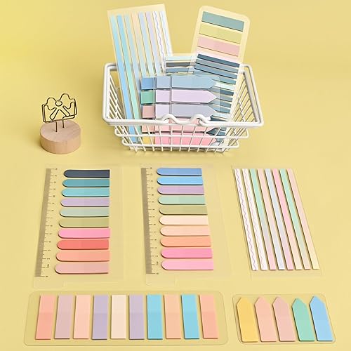 Miniatura 14 de Temiary Morandi - 1200 pestañas adhesivas para anotar libros, pestañas transparentes reutilizables, marcadores de página, pestaña de índice