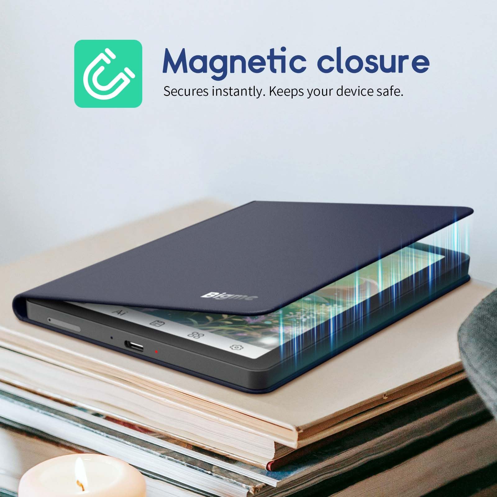 Funda para tablet Bigme B6 de 6 pulgadas, piel sintética, funda para Bigme B6 (azul marino) — view 4