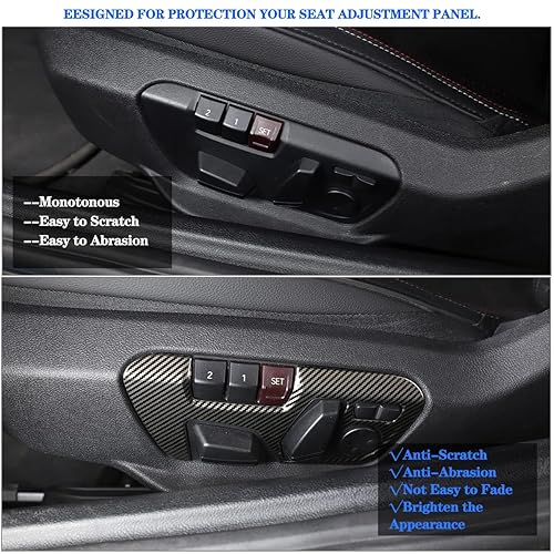 Miniatura 2 de Ajuste para Toyota Supra GR A90 A91 MK5 2018-2022 Ajuste de asiento Botón de ajuste de la cubierta del panel, marco de decoración del panel del