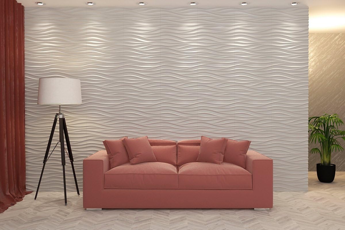 SvitMolds WAVE 3D WALL PANEL MOLD PLASTER Wall Art Decor Decorative Wall tile Panels #3D02