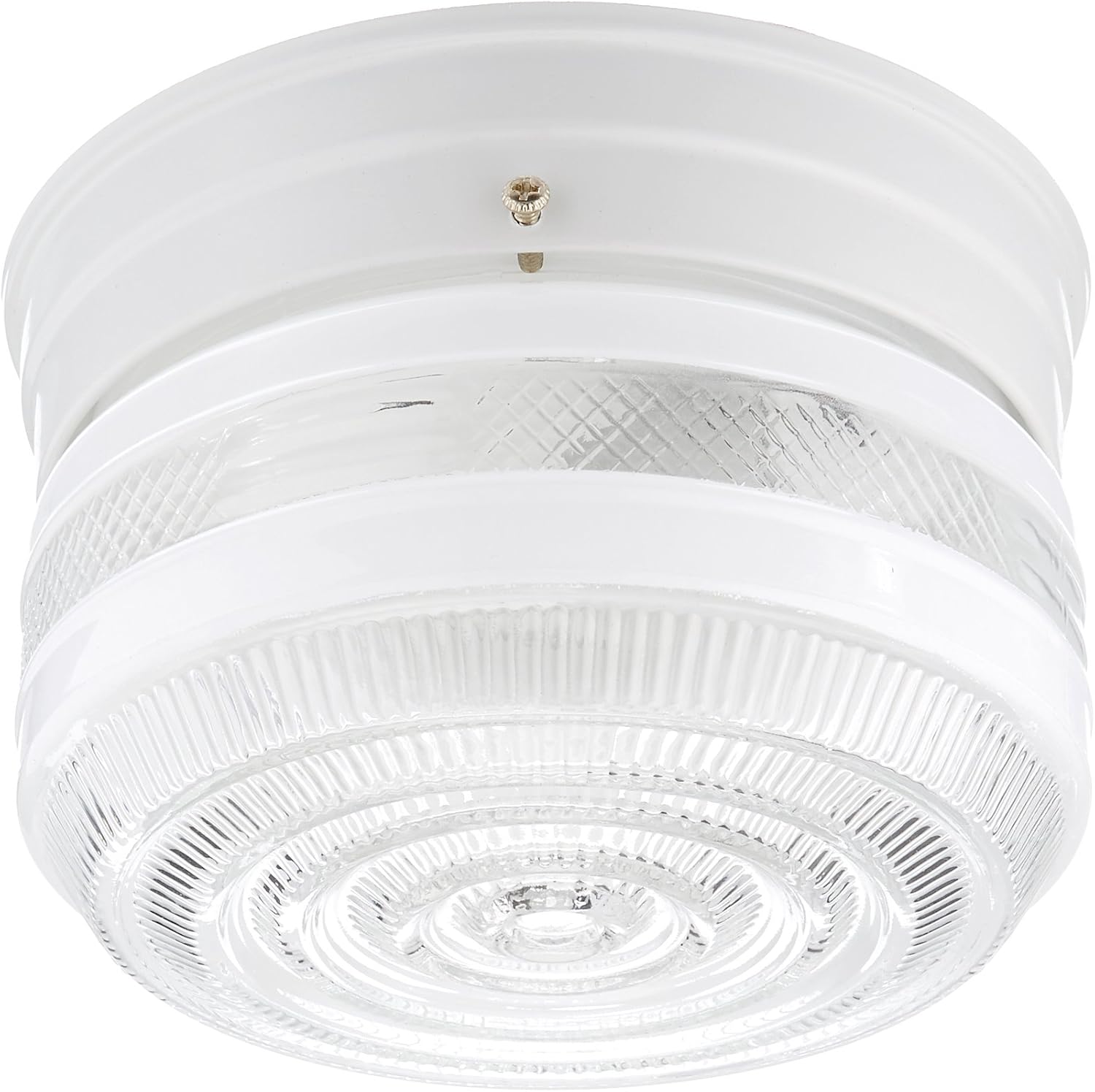 Boston Harbor F13WH01-6859CL-3L 1-Light Flush Ceiling Fixture, White
