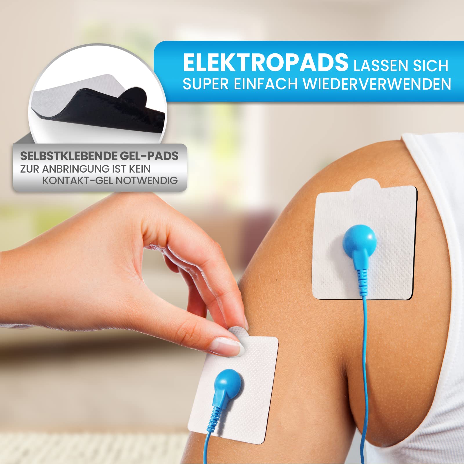 GRUNDIG Tens Gerät Schmerztherapie Reizstromgerät - Zertifiziertes Reizstrom Medizinprodukt mit 50 Programmen und 16 Intensitätsstufen - 3in1 Akku EMS Gerät zur Muskelentspannung (Gerät)