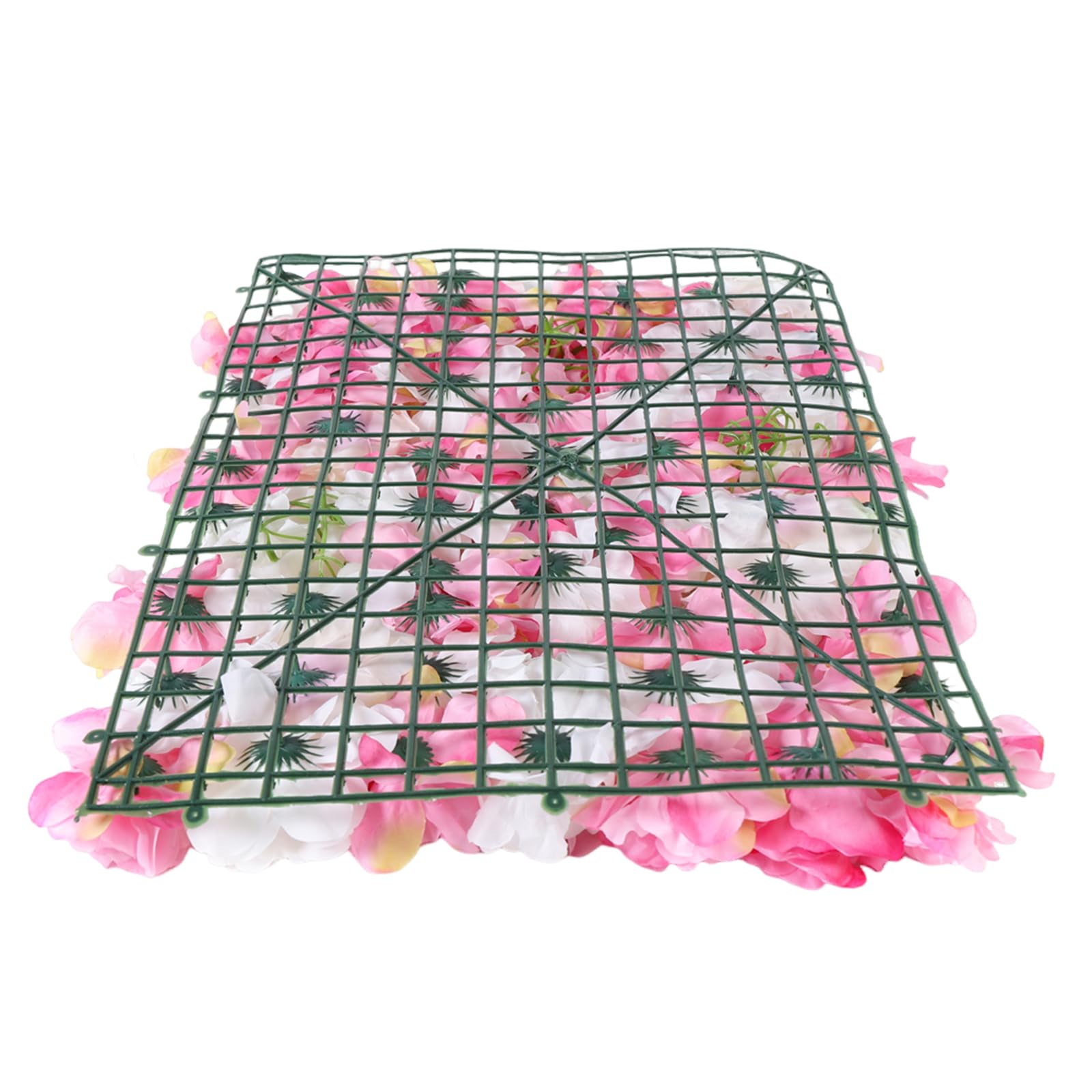 20 Stück Blumen Wandpaneel Blumen Hintergrund Wand Panel Blumenwand Hintergrund Kunstrosen Hochzeit Dekoration 60 * 40 cm Weiß & Rosa Kunstrosen