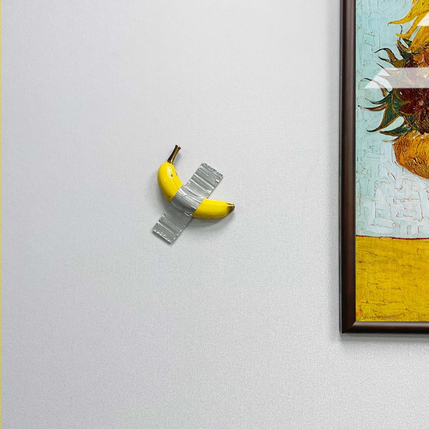 Duct Tape Banana, Handmade Banana Wall Sculpture, Fruit Sculpture Wall Decor, Resin Wall Hanging Decoration for Living Room Dining Room Bedroom Kitchen Office Home Gift for Men Women