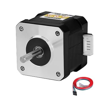 Nema 17 Stepper Motor 42x38mm 0.47Nm 66.56ozin 1.7A 1.7 Bipolar | 42 Stepper Motor 2 Phase High Torque 1.8 Shaft 24mm 5mm 4-Lead Cable 1M for 3D Printer DIY Robot CNC Machine