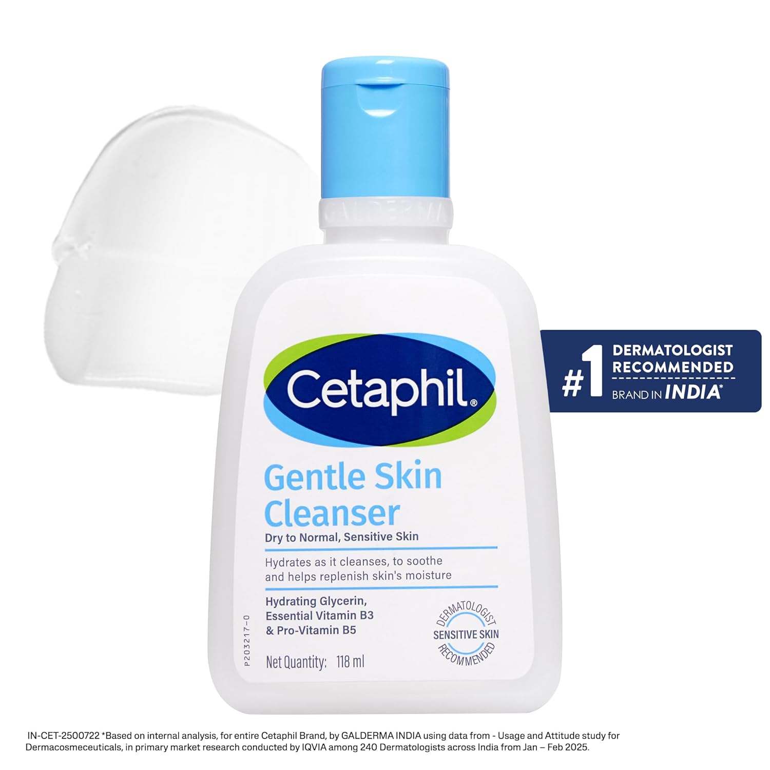 Cetaphil Paraben, Sulphate-Free Gentle Skin Hydrating Face Wash Cleanser with Niacinamide, Vitamin B5 for Dry to Normal, Sensitive Skin - 125 ml - Image 2