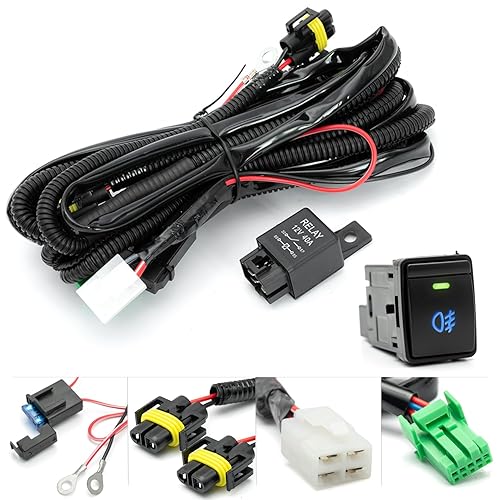 Arnés de cableado de luz antiniebla H11 H8 para Nissan Altima Frontier Versa Sentra Rouge 2014-2023 con kit de interruptor de encendido/apagado