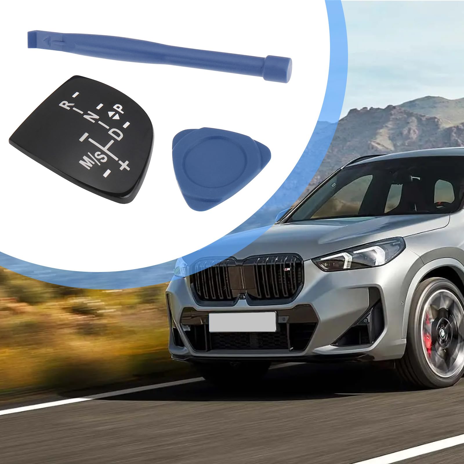 Autocollant pour levier de vitesse de voiture - Pièce de rechange - Compatible avec BMW Série 1 2 3 4 5 7 X3 X4 X5 X6 Court