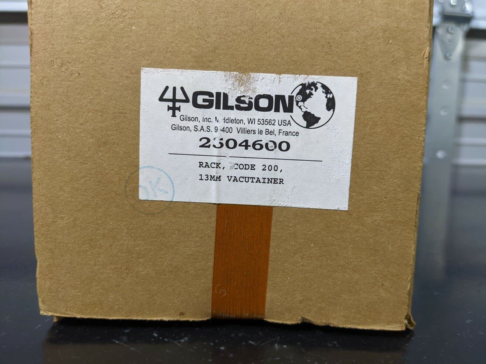 Gilson 504600 Code 200 Rack 13MM Vacutainer for Gilson Liquid Handlers, ASPEC