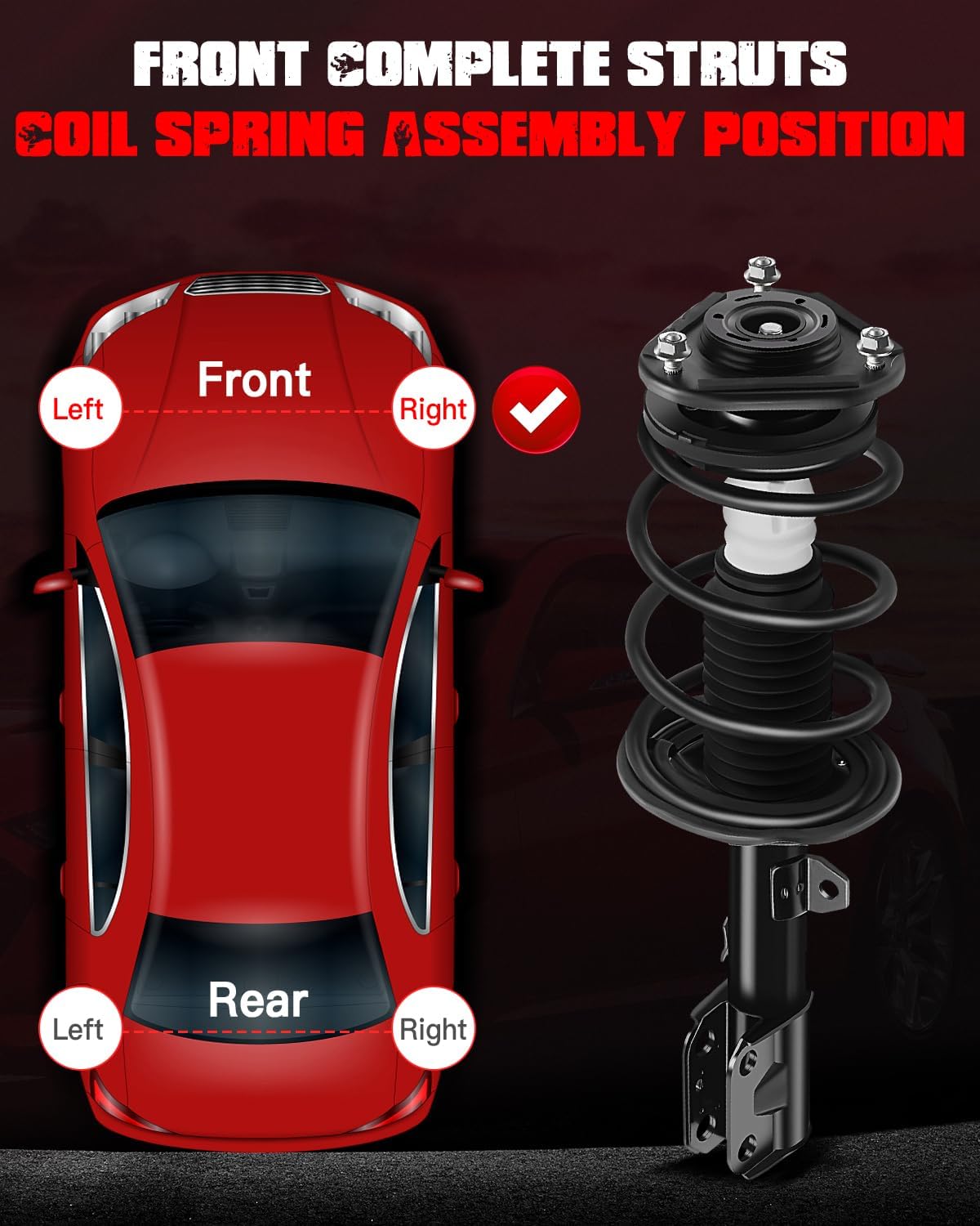 172390 172391 Front Struts 2005 2006 2007 2008 2009 2010 for Scion tC 2.4L Complete Struts Spring Assembly Shock Absorber 2PCS