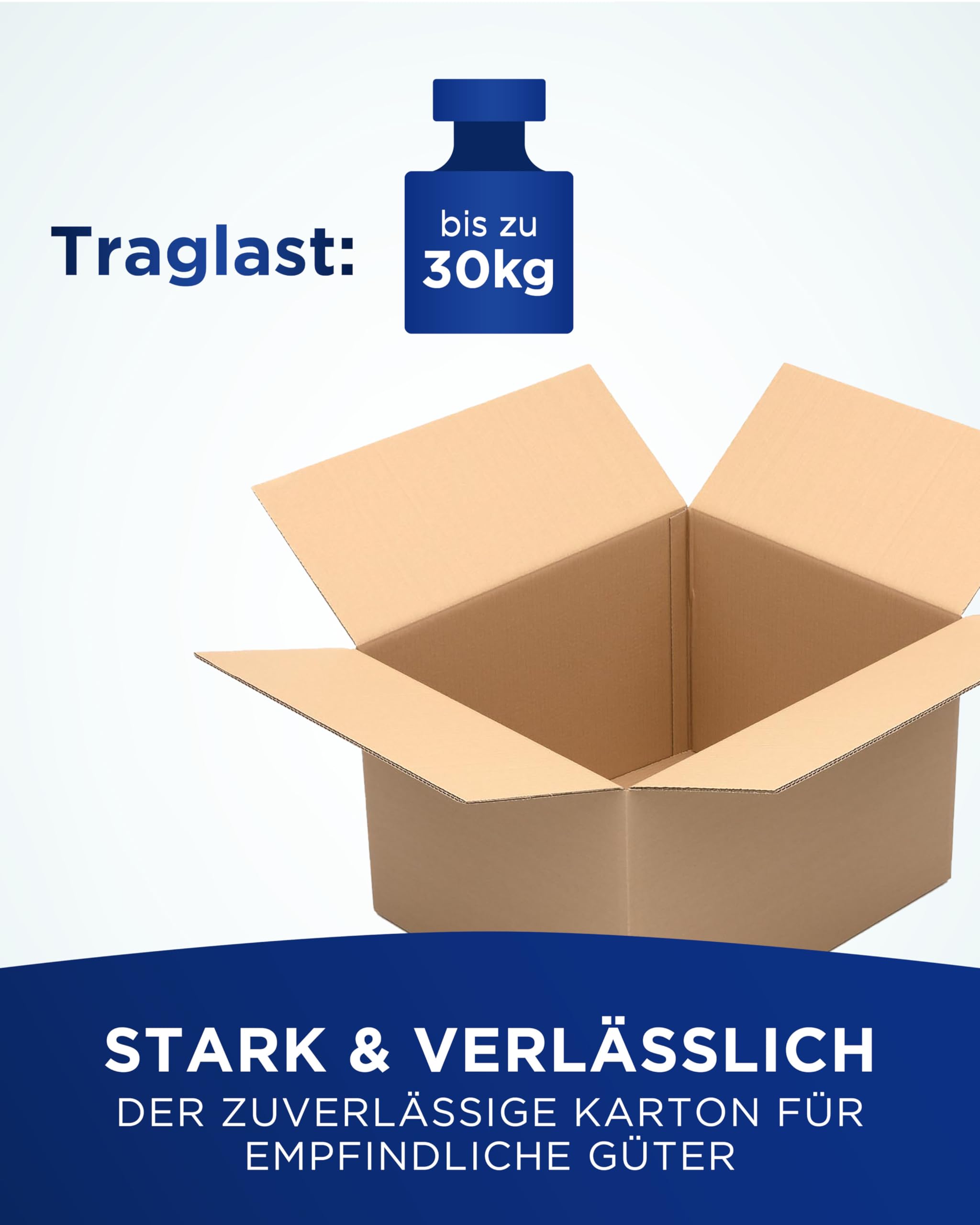 KK Verpackungen Versandkartons 600 x 500 x 400 mm Braun 2-wellig (Innenmaß 586 x 483 x 374 mm) | 10 Stück, Faltkartons Kartons für Versand als DHL Paket Hermes Paketklasse L DPD GLS Paketklasse XL