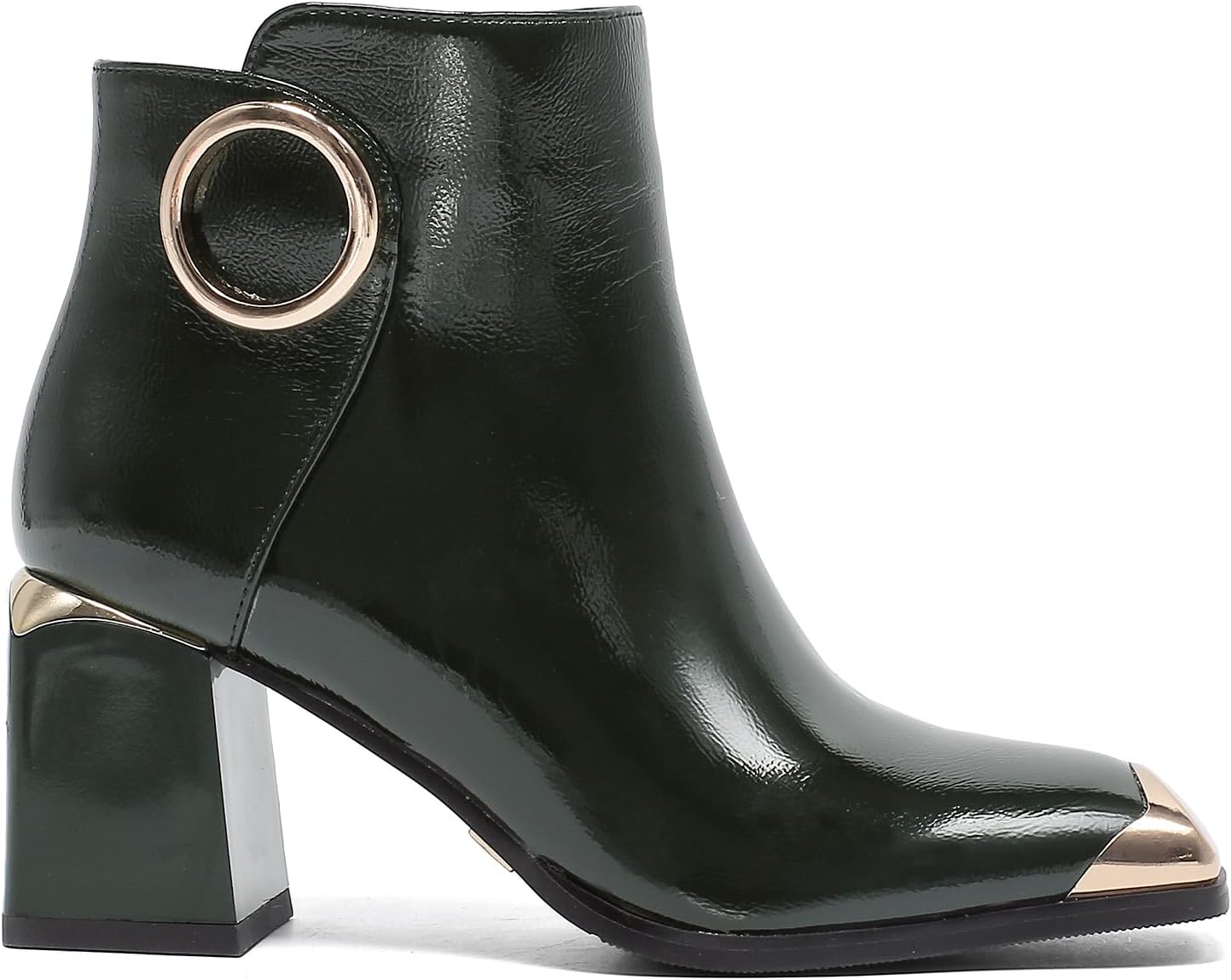 Ninety Union Frisco Women's Bootie, Ankle Boot with Square Toe and 2.75" Chunky Block Heel, Inide Zipped Bootie