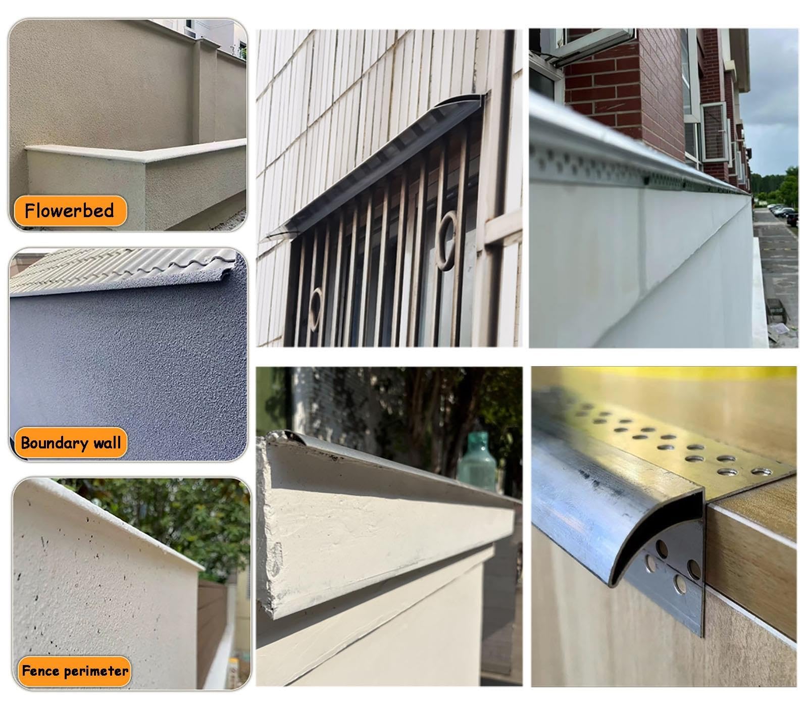 Perfil Goterón Perfil de goteo para aleros de aleación de aluminio