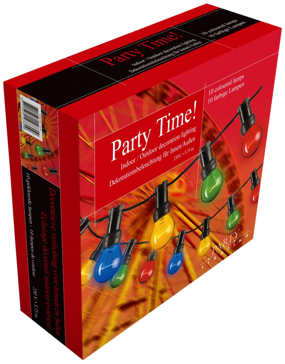 Outdoor Lights Partylight 19731, 10 coloured lamps