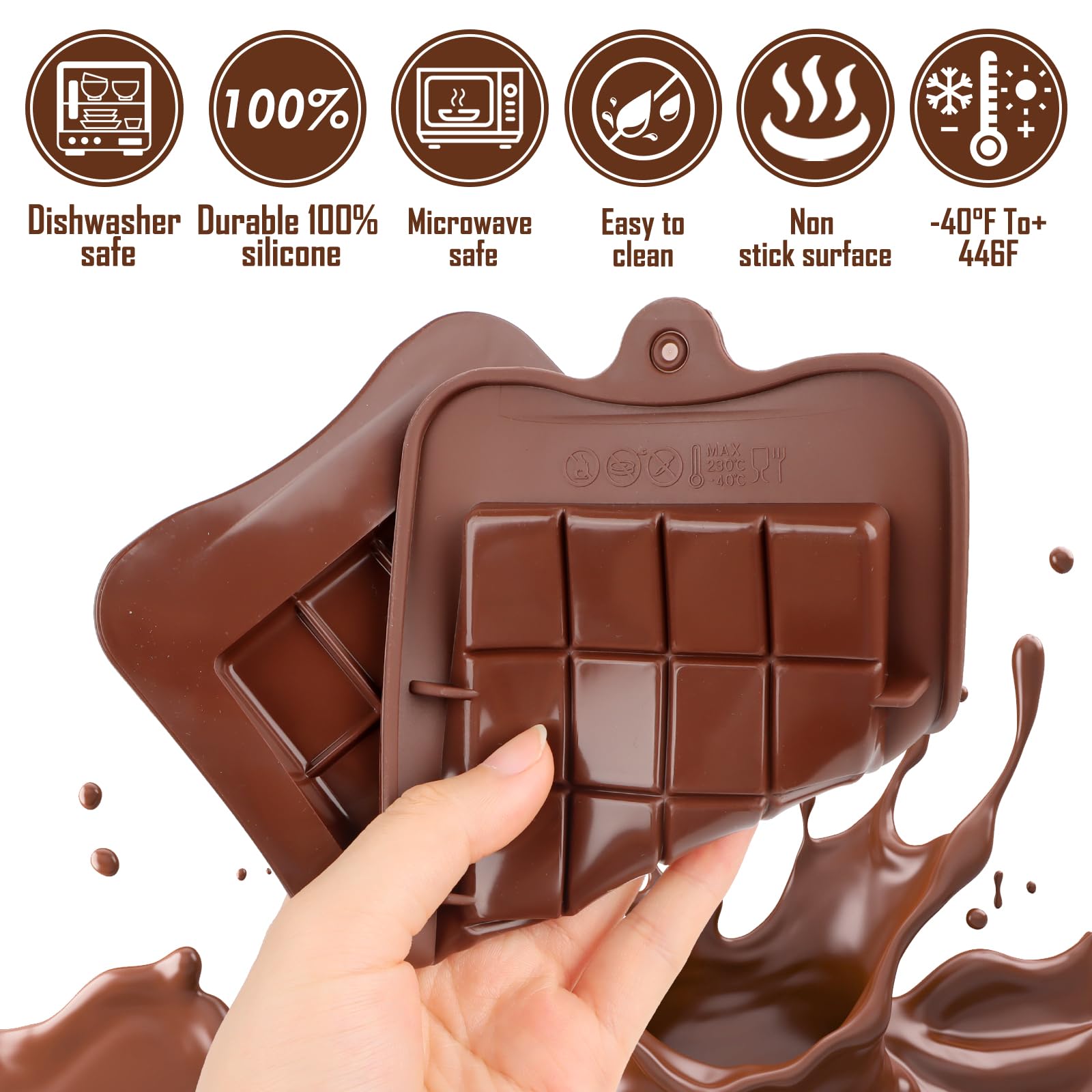 Molde De Silicona Para Chocolate Olde De Silicona Con Fora De Estrella, Olde Antiadherente Para Chocolate, 2 Unidades, 15 Molde De Silicona Reposteria