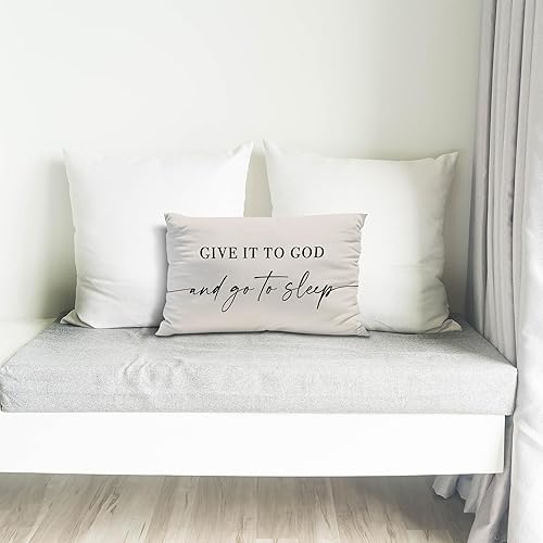 Miniatura 5 de Give It to God and Go to Sleep, funda de almohada decorativa para cama, funda de almohada de 12 x 20 pulgadas, funda de almohada decorativa para
