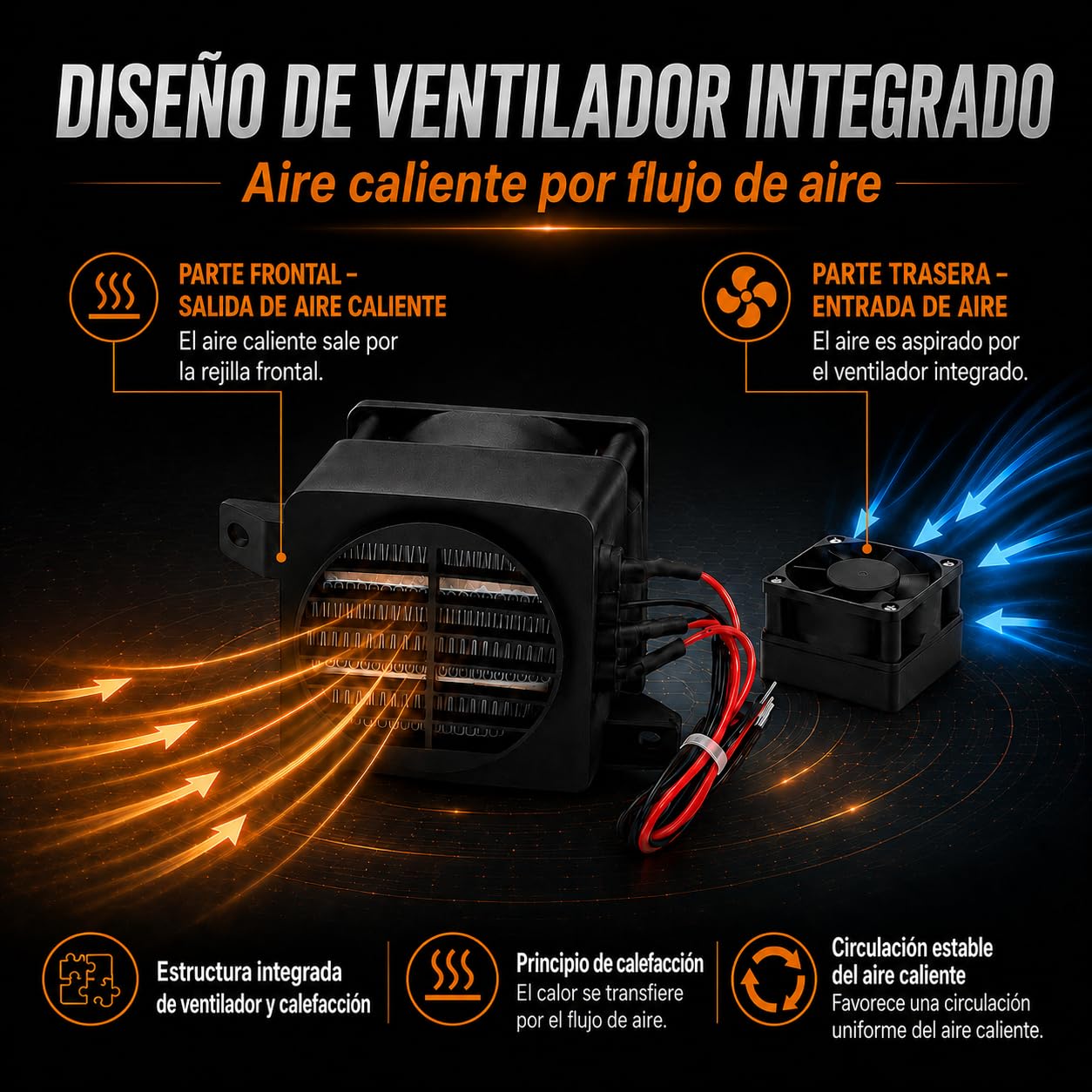 Calentador PTC 220 V 300 W, Mini Calentador De Aire de Ventilador de Coche, Módulo de Elemento de Calentamiento Cerámico de Temperatura Constante, para Aire Acondicionado, Humidificador, Ventiladores
