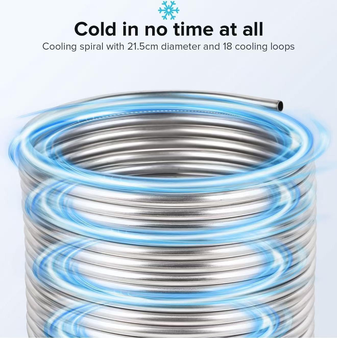 1/2" x 50Ft 304 Stainless Steel Tubing Coil, Immerson Tubing Coil, Wort Chiller Tube, Ice Bath Beer Brewing Tubing Coil, Welded Stainless Steel Tubing for DIY Projects