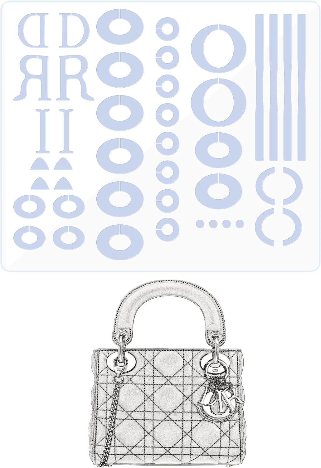 BagArmor Hardware Protective Film, Compatible with Lady Dior Mini.