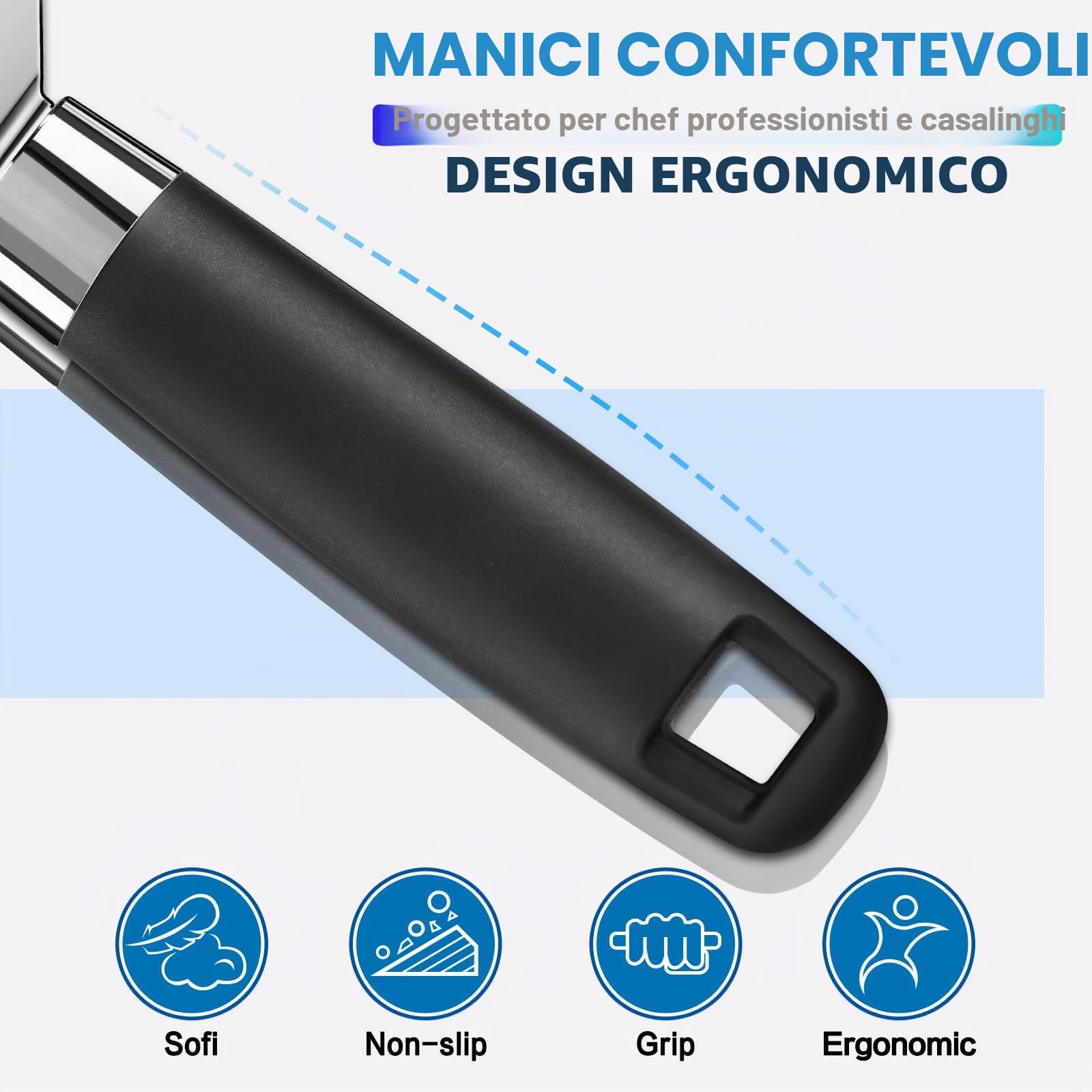 Apriscatole Manuale Professionale Acciaio Inossidabile Magnetico Solleva-Coperchio Impugnatura Ergonomica