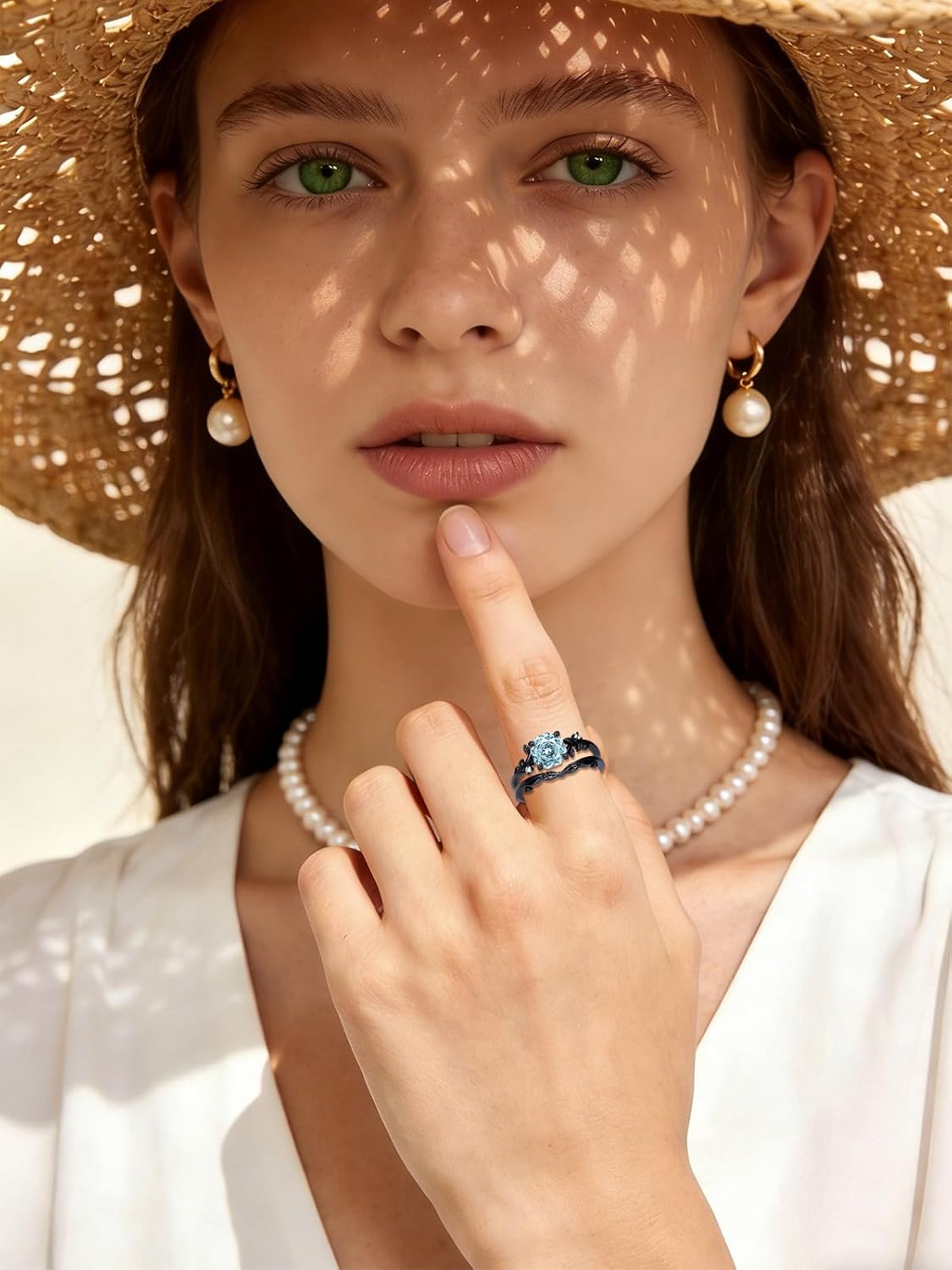 Seiyang Rose Cut/Fireworks Cut Birthstone Black Ring 925 Sterling Silver Rose Cut/Fireworks Cut Birthstone Rings Black Wedding Ring Valentine's Day Jewelry Gifts for Women Her